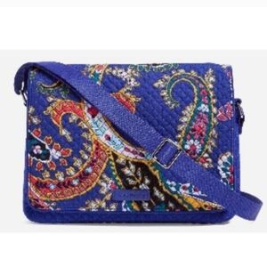 Vera Bradley Blue Iconic Turnabout Reversible Crossbody